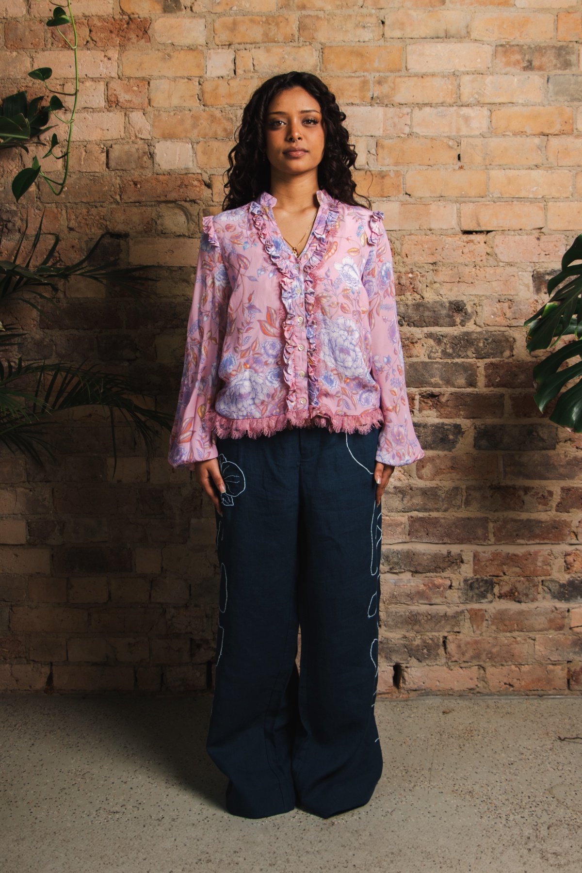 Roselette Ruffle Blouse