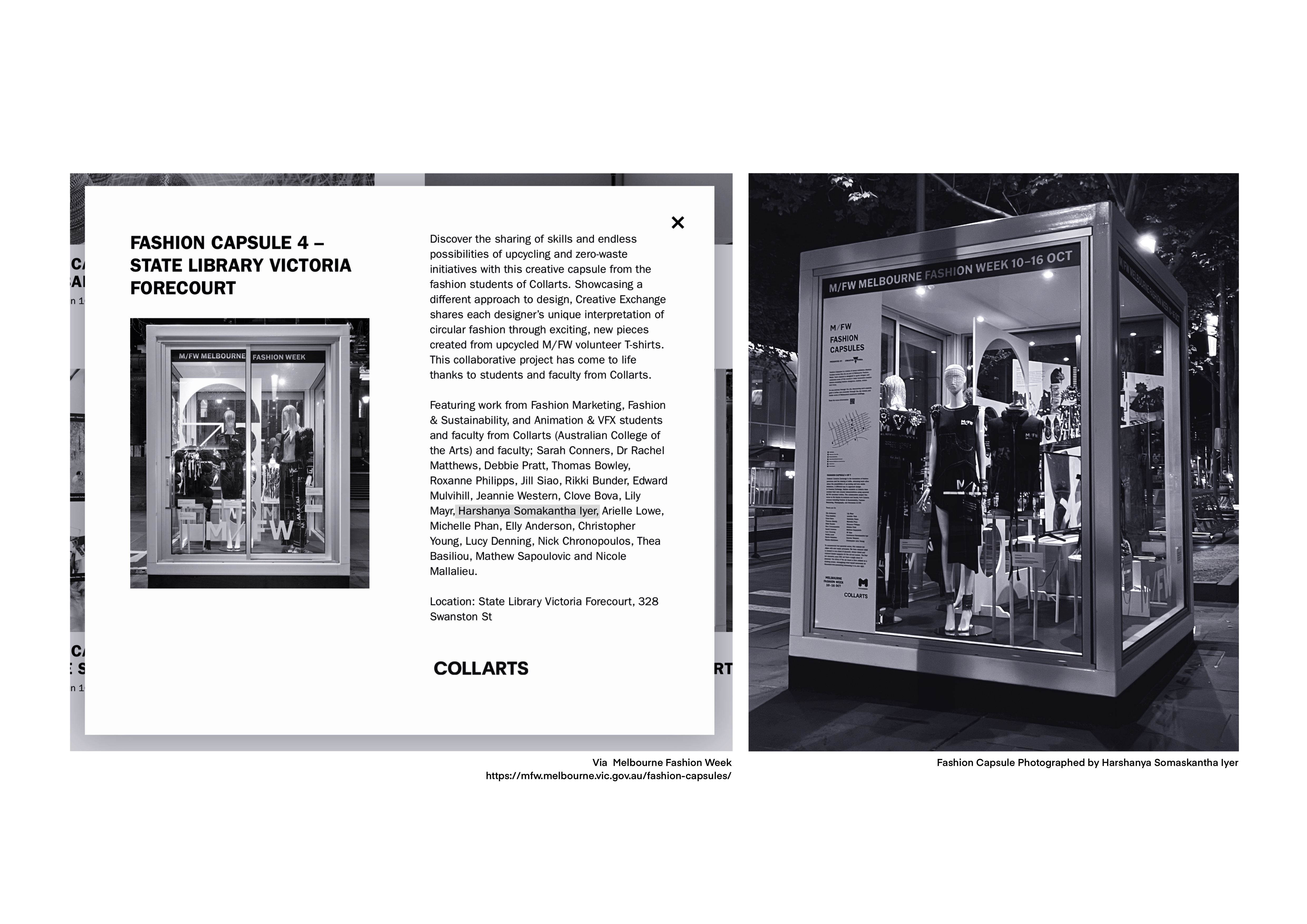 Upcycled piece for Melbourne Fashion Week Fashion Capsule 2022